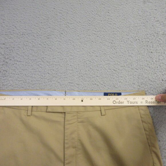 Polo Ralph Lauren Mens Stretch Straight Fit Chino Pants size 35 x 30 Khaki Slack - Picture 7 of 10